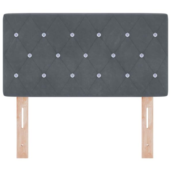 vidaXL LED čelo s kryštálovými gombíkmi tmavosivé 80 cm samet – Obrázok 5