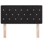 vidaXL LED čelo postele s kryštálovými gombíkmi Čierne 90 cm samet – Obrázok 5