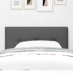 vidaXL LED hlavová doska s LED pásikmi Tmavo šedá 80 cm látka – Obrázok 3
