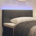 vidaXL LED hlavová doska s LED pásikmi Tmavo šedá 80 cm látka – Obrázok 4