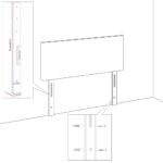 vidaXL LED hlavová doska s LED pásikmi Svetlosivá 90 cm látka – Obrázok 11