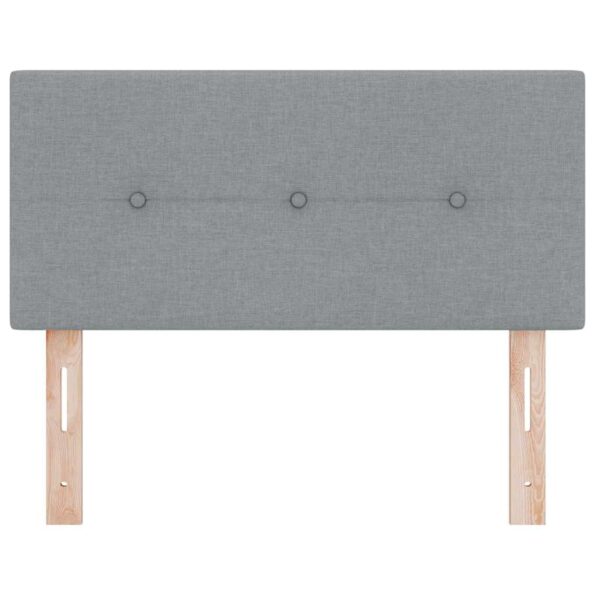 vidaXL LED hlavová doska s LED pásikmi Svetlosivá 90 cm látka – Obrázok 5