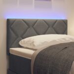 vidaXL LED hlavová doska Biely 80 cm látka – Obrázok 4