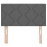 vidaXL LED hlavová doska Biely 80 cm látka – Obrázok 5