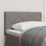 vidaXL LED čelo postele s dizajnom diamantových blokov Taupe 80 cm z tkaniny