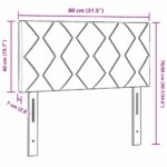 vidaXL LED čelo postele s dizajnom diamantových blokov Taupe 80 cm z tkaniny – Obrázok 10