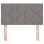 vidaXL LED čelo postele s dizajnom diamantových blokov Taupe 80 cm z tkaniny – Obrázok 5