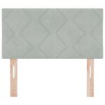 vidaXL LED čelo postele dizajn diamantových blokov svetlosivé 80 cm – Obrázok 5