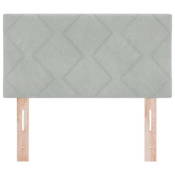 vidaXL LED čelo postele dizajn diamantových blokov svetlosivé 80 cm – Obrázok 5