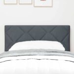 vidaXL LED hlavová doska Tmavo šedá 80 cm Zamat – Obrázok 3