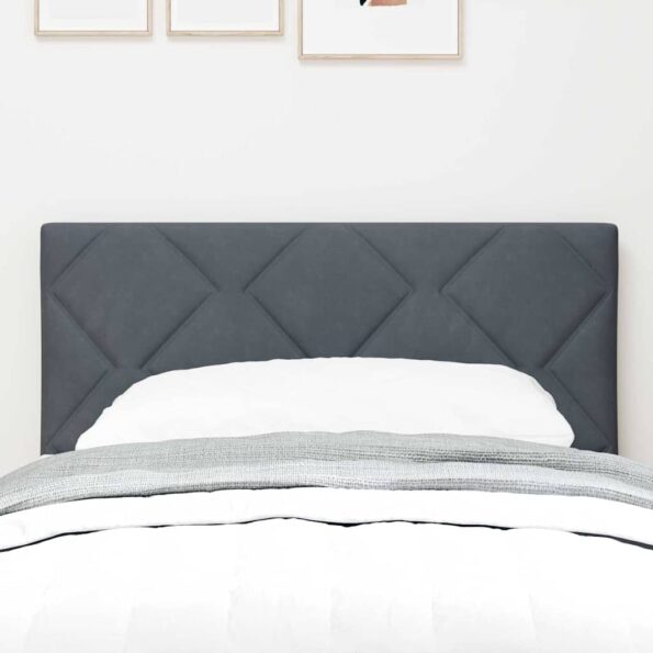 vidaXL LED hlavová doska Tmavo šedá 80 cm Zamat – Obrázok 3
