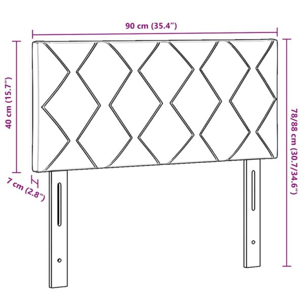 vidaXL LED čelúno dizajn diamantových blokov tmavá sivá 90 cm tkanina – Obrázok 9