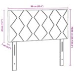 vidaXL LED čelo postele s dizajnom diamantových blokov, krémové, 90 cm, tkanina – Obrázok 10