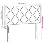 Modré LED čelo postele s diamantovým dizajnom, 100 cm z tkaniny – Obrázok 10