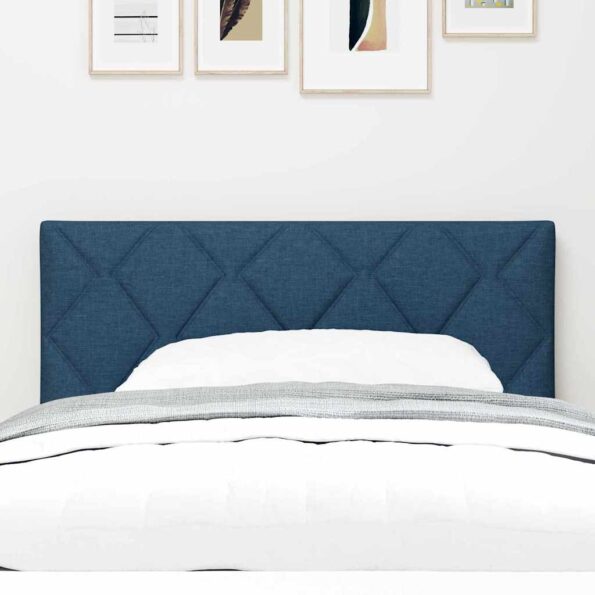 Modré LED čelo postele s diamantovým dizajnom, 100 cm z tkaniny – Obrázok 3