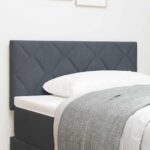 vidaXL LED hlavová doska Tmavo šedá 100 cm Zamat