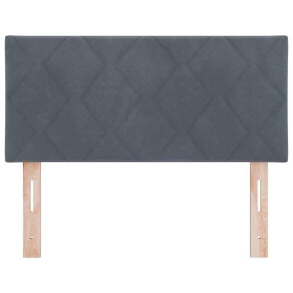 vidaXL LED hlavová doska Tmavo šedá 100 cm Zamat – Obrázok 5