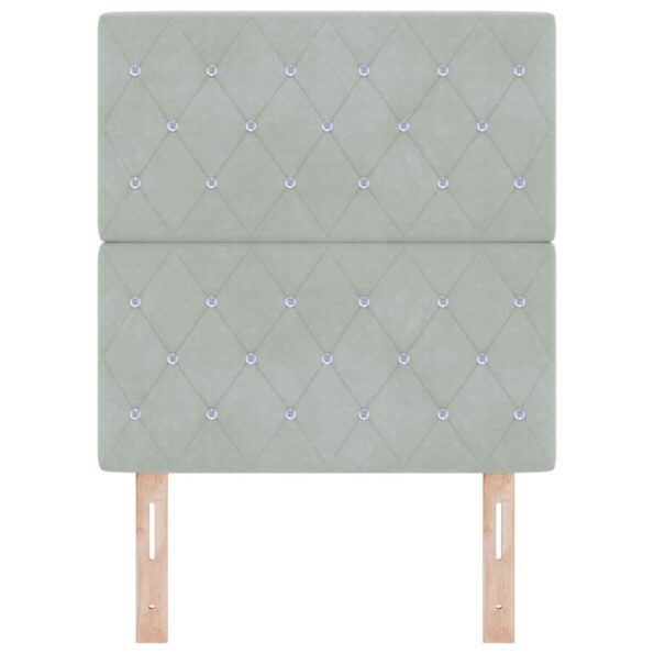 vidaXL LED čelo svetlosivé 80 cm velúr – Obrázok 5