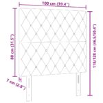 vidaXL LED čelo postele Svetlosivé 100 cm zamat – Obrázok 10