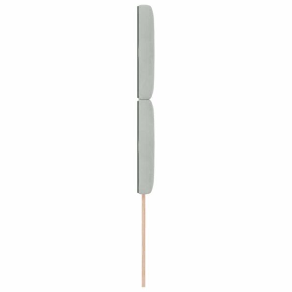 vidaXL LED čelo postele Svetlosivé 100 cm zamat – Obrázok 6