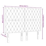 vidaXL LED čelo Svetlosivé 72 cm Sametové – Obrázok 10