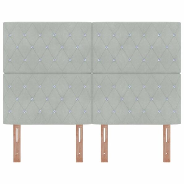 vidaXL LED čelo Svetlosivé 72 cm Sametové – Obrázok 5