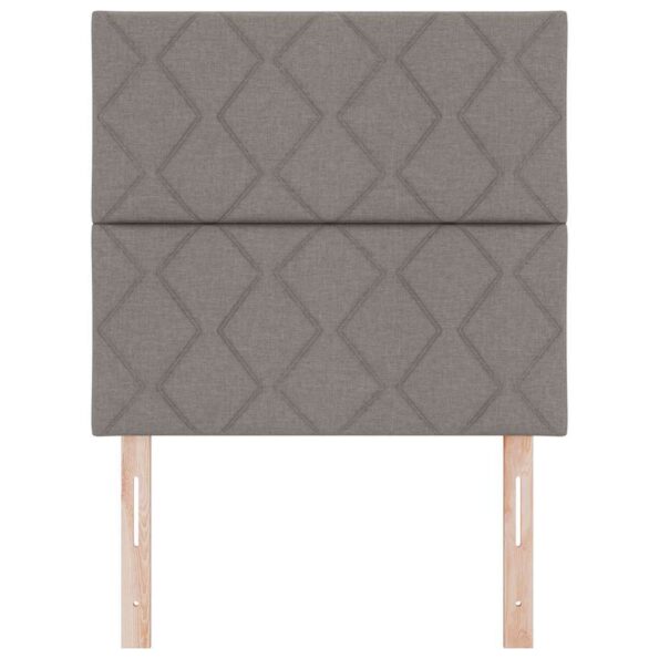 vidaXL LED čelo postele s diamantovým blokovým dizajnom Taupe 100 cm tkanina – Obrázok 5