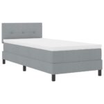 vidaXL Posteľ s pružinovým rámom Svetlosivá 90 x 190 cm látka – Obrázok 4