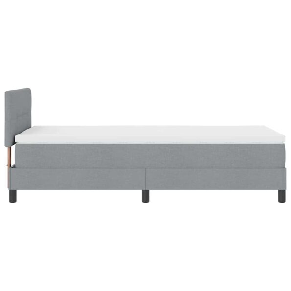 vidaXL Posteľ s pružinovým rámom Svetlosivá 90 x 190 cm látka – Obrázok 8