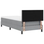 vidaXL Posteľ s pružinovým rámom Svetlosivá 90 x 190 cm látka – Obrázok 9