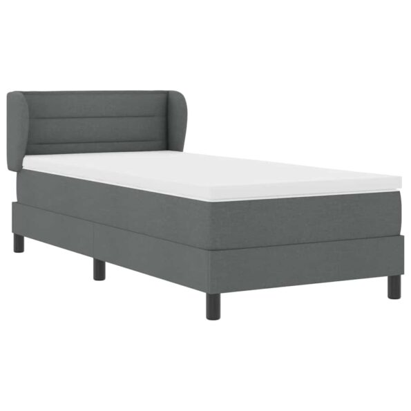 vidaXL Boxspring posteľ s matracom tmavo šedá 90x200 cm textília – Obrázok 6