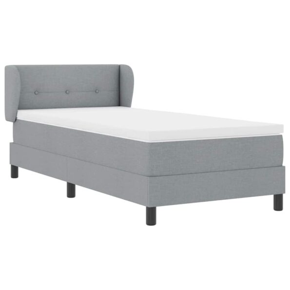 vidaXL Posteľ s pružinovým rámom Svetlosivá 90 x 190 cm látka – Obrázok 6