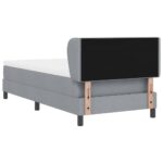 vidaXL Posteľ s pružinovým rámom Svetlosivá 90 x 190 cm látka – Obrázok 8