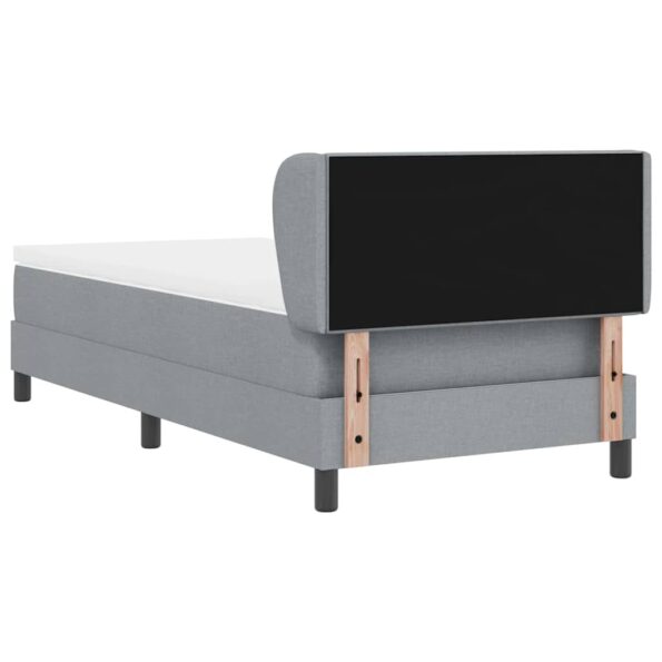 vidaXL Posteľ s pružinovým rámom Svetlosivá 90 x 190 cm látka – Obrázok 8