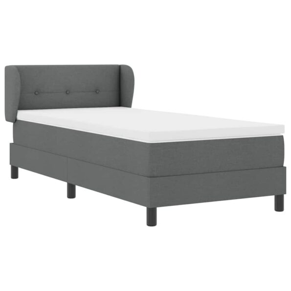 vidaXL Posteľ s pružinovým rámom Tmavo šedá 90 x 190 cm látka – Obrázok 6