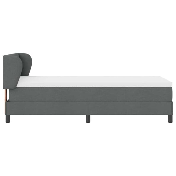 vidaXL Posteľ s pružinovým rámom Tmavo šedá 90 x 190 cm látka – Obrázok 8