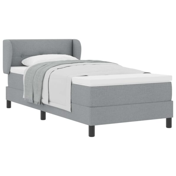 vidaXL Posteľ s pružinovým rámom Svetlosivá 90 x 200 cm látka – Obrázok 2
