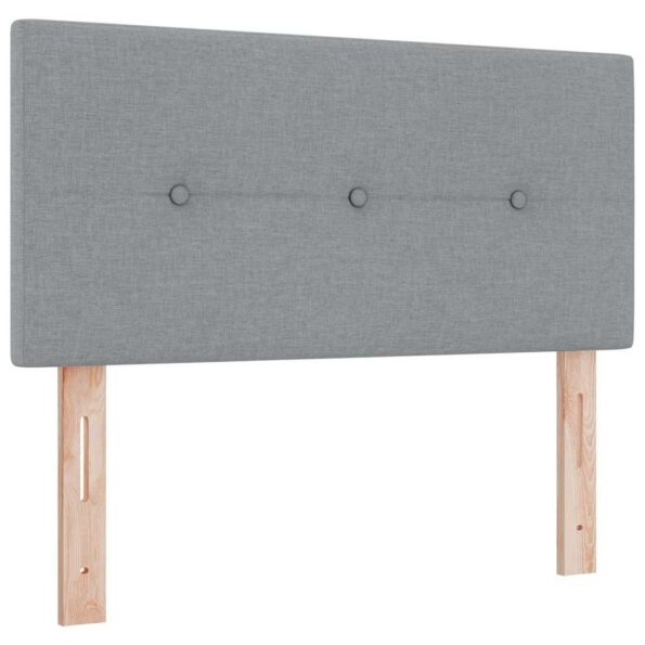 vidaXL Posteľ s pružinovým rámom Svetlosivá 90 x 200 cm látka – Obrázok 5