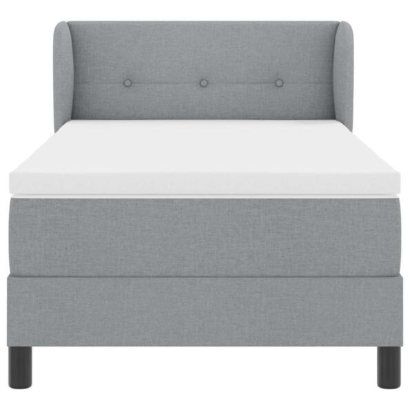 vidaXL Posteľ s pružinovým rámom Svetlosivá 90 x 200 cm látka – Obrázok 7