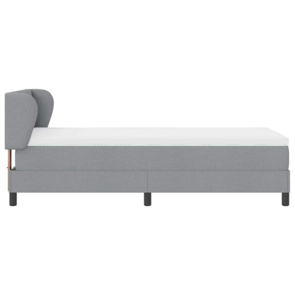 vidaXL Posteľ s pružinovým rámom Svetlosivá 90 x 200 cm látka – Obrázok 8
