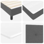 vidaXL Boxspring posteľ s matracom tmavosivá 90x200 cm látka – Obrázok 10