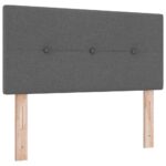 vidaXL Boxspring posteľ s matracom tmavosivá 90x200 cm látka – Obrázok 5