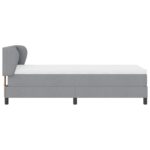 vidaXL Posteľ s pružinovým rámom Svetlosivá 90 x 190 cm látka – Obrázok 8