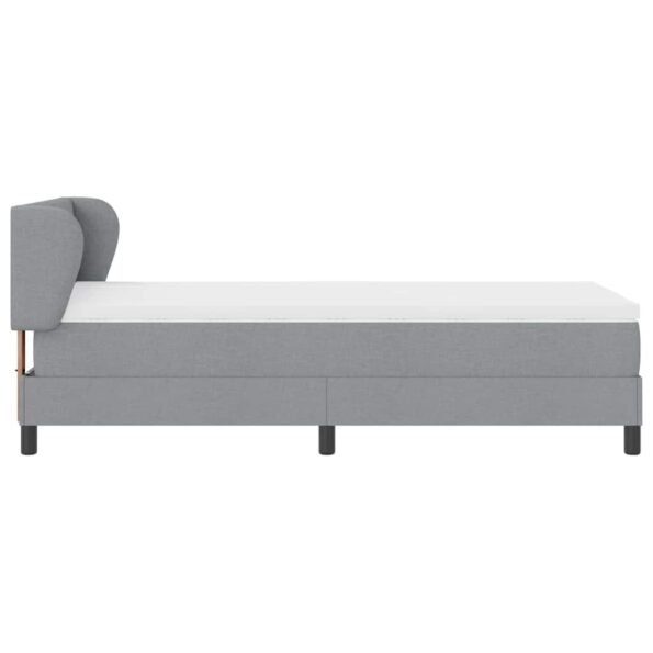 vidaXL Posteľ s pružinovým rámom Svetlosivá 90 x 190 cm látka – Obrázok 8