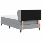 vidaXL Posteľ s pružinovým rámom Svetlosivá 90 x 190 cm látka – Obrázok 9