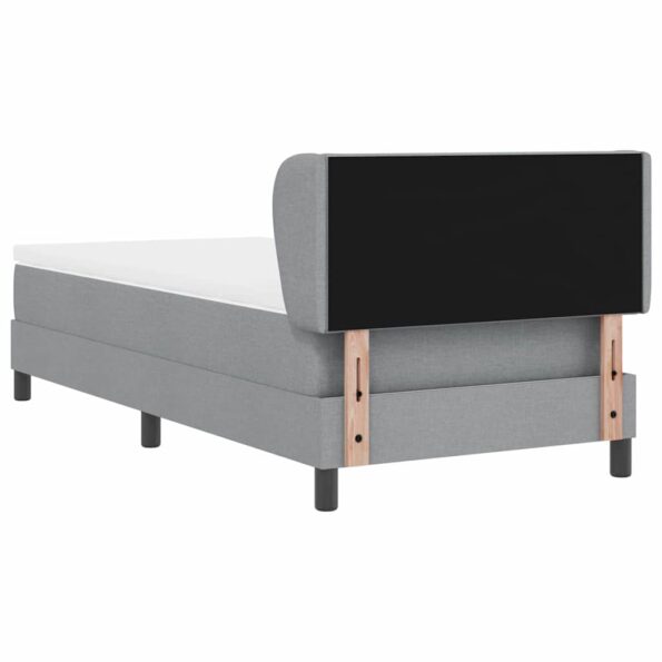 vidaXL Posteľ s pružinovým rámom Svetlosivá 90 x 190 cm látka – Obrázok 9