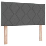 vidaXL Posteľ s pružinovým rámom Tmavo šedá 90 x 190 cm látka – Obrázok 5
