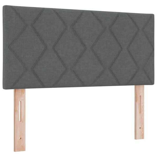 vidaXL Posteľ s pružinovým rámom Tmavo šedá 90 x 190 cm látka – Obrázok 5