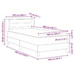 vidaXL Box Spring Posteľ s matracom Modrá 100x200 cm Látka – Obrázok 10