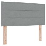 vidaXL Posteľ s pružinovým rámom Svetlosivá 190 x 90 cm látka – Obrázok 5